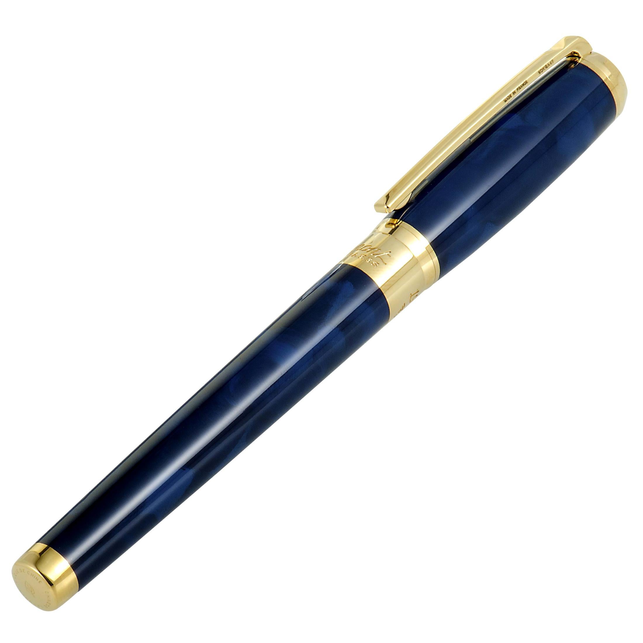 S.T. Dupont Line D Atelier Blue Medium Fountain Pen