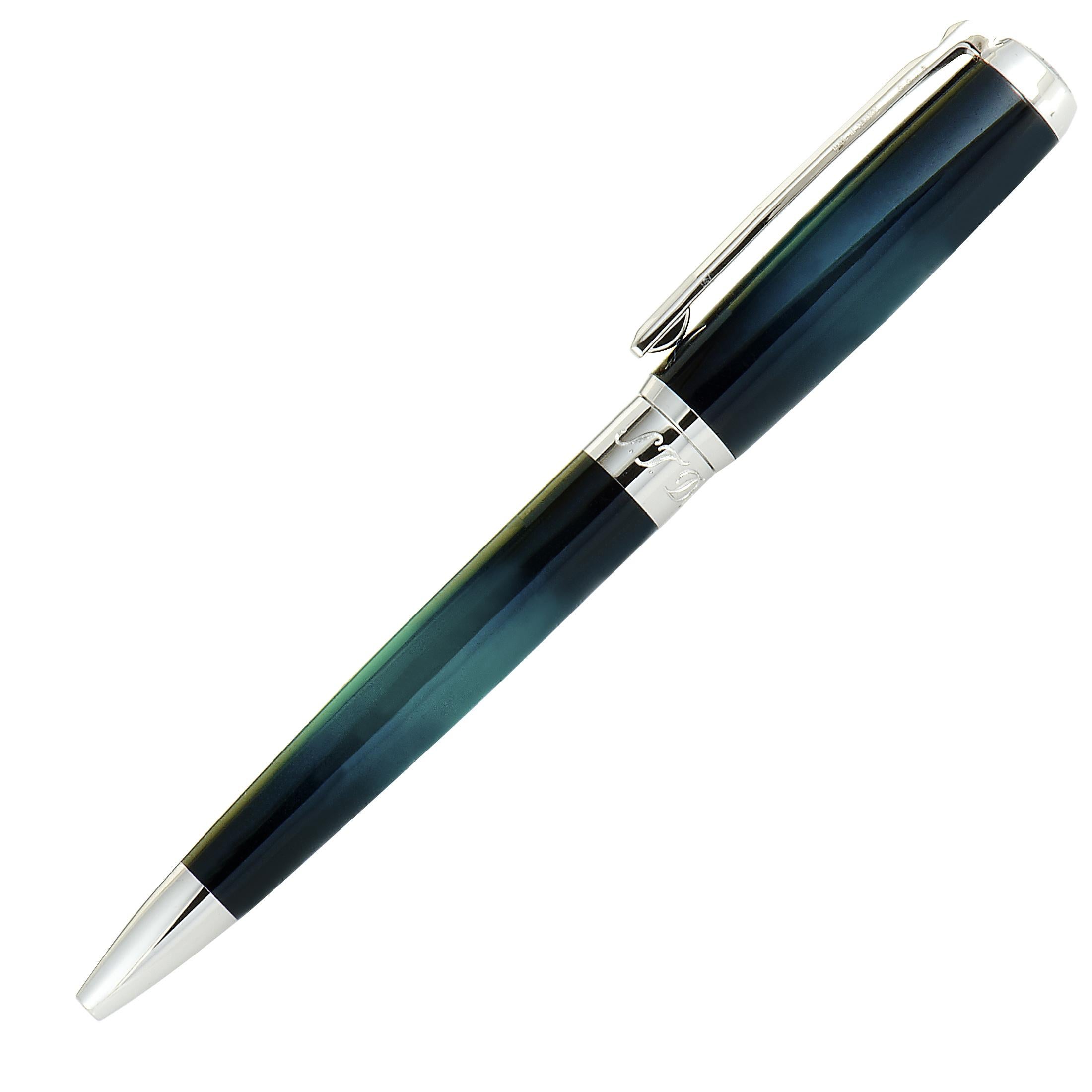 This sleek, elegant ballpoint pen is created by S.T. Dupont for the refined “Line D” line and it compels with its splendidly classic design and attractive sunburst décor.