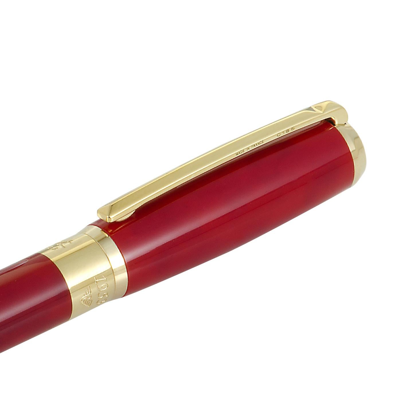Women's or Men's S.T. Dupont Line D Atelier Red Rollerball Pen