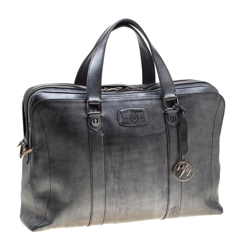 S.T. Dupont Leather Line DStar Wars Document & Laptop Holder Briefcase In New Condition In Dubai, Al Qouz 2