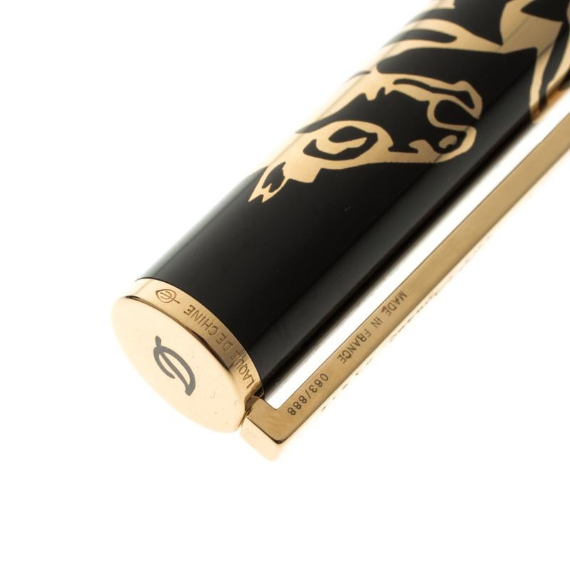S.T. Dupont Neoclassic Horse Premium Chinese Lacquered Gold Finish Limited Editi Herren
