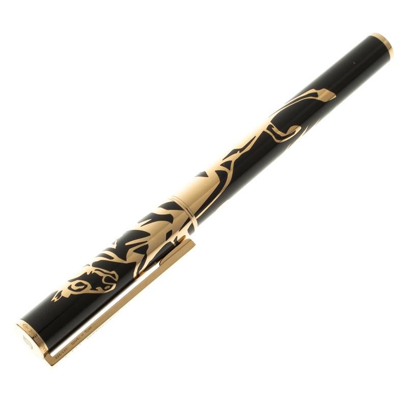 S.T. Dupont Neoclassic Horse Premium Chinese Lacquered Gold Finish Limited Editi