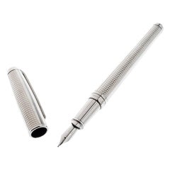 S.T. Dupont Olympio Textured Palladium Finish Fountain Pen