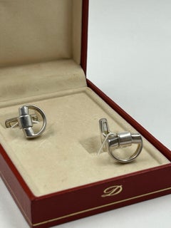 S.T. Dupont Paris cufflinks in solid silver