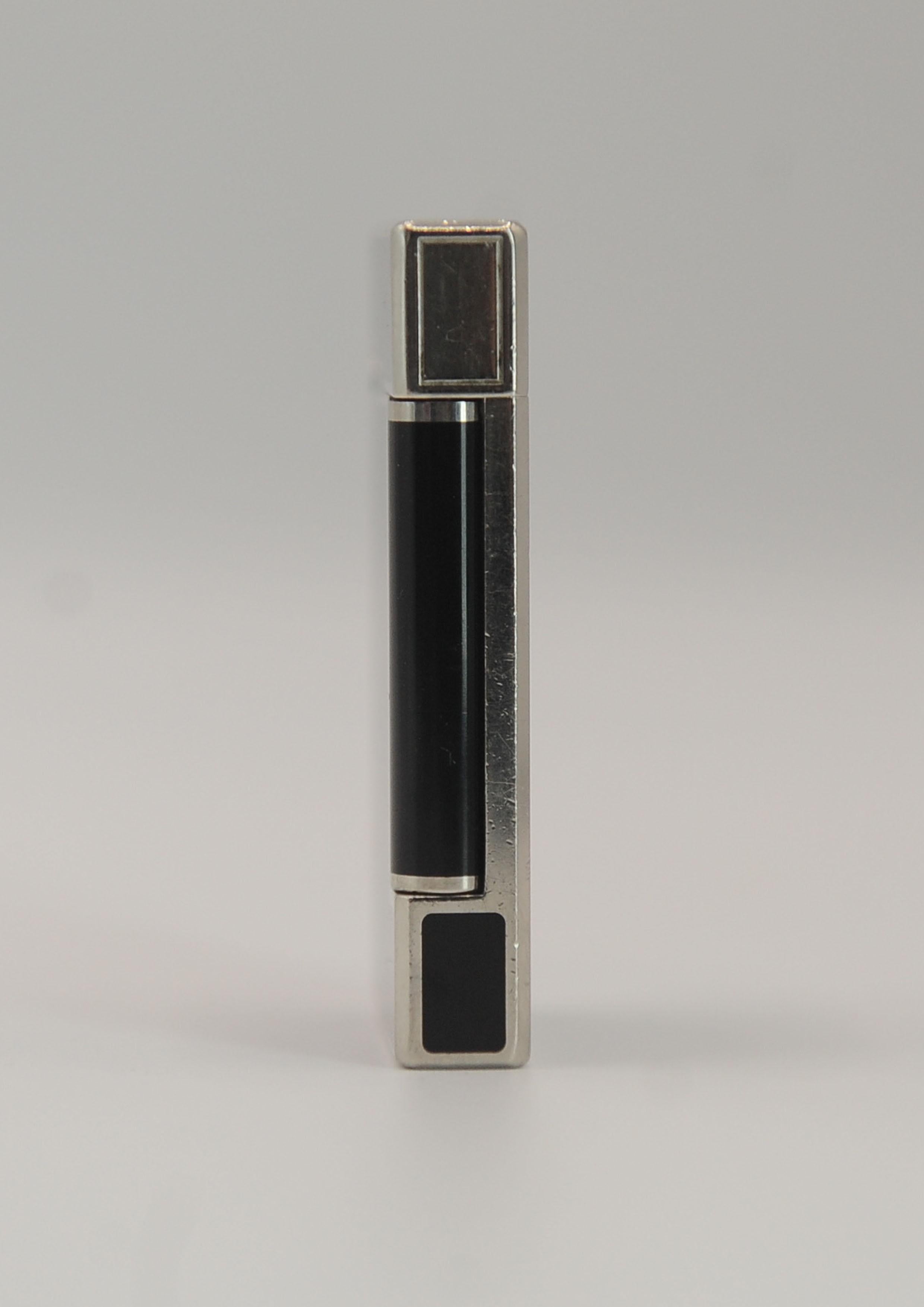 S. T. Dupont Paris Ligne 1 Accendisigari in argento e nero Laque De Chine in vendita 8