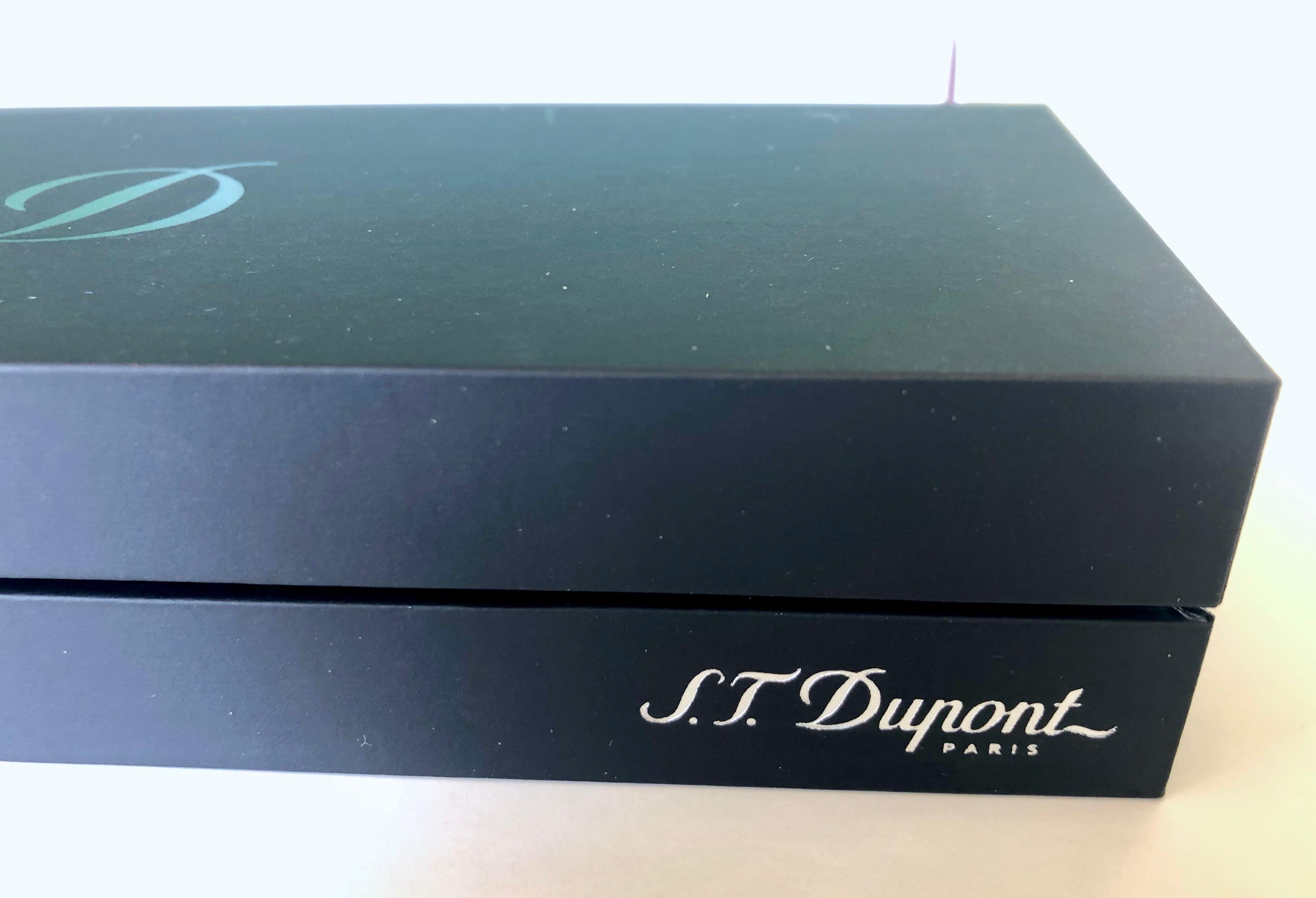 S.T. Dupont Paris Olympio Brand New Large Solid Silver Ball Point Pen in Box 3