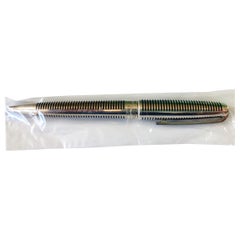S.T. Dupont Paris Olympio Brand New Large Solid Silver Ball Point Pen in Box