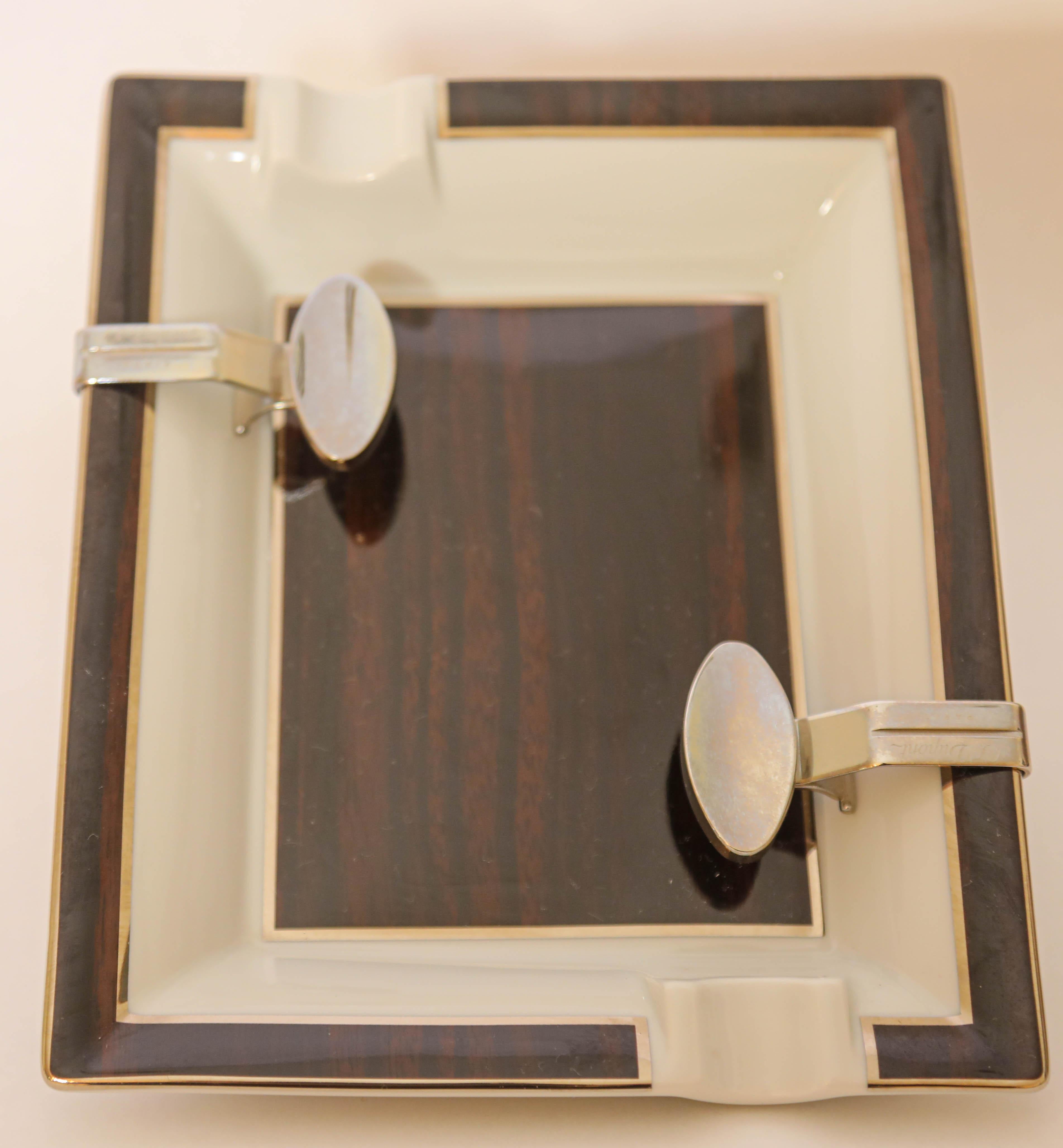 S.T. Dupont Paris Porzellan De Limoges Frankreich Zigarren-Aschenbecher Aschenbecher Catchall Decor im Angebot 10