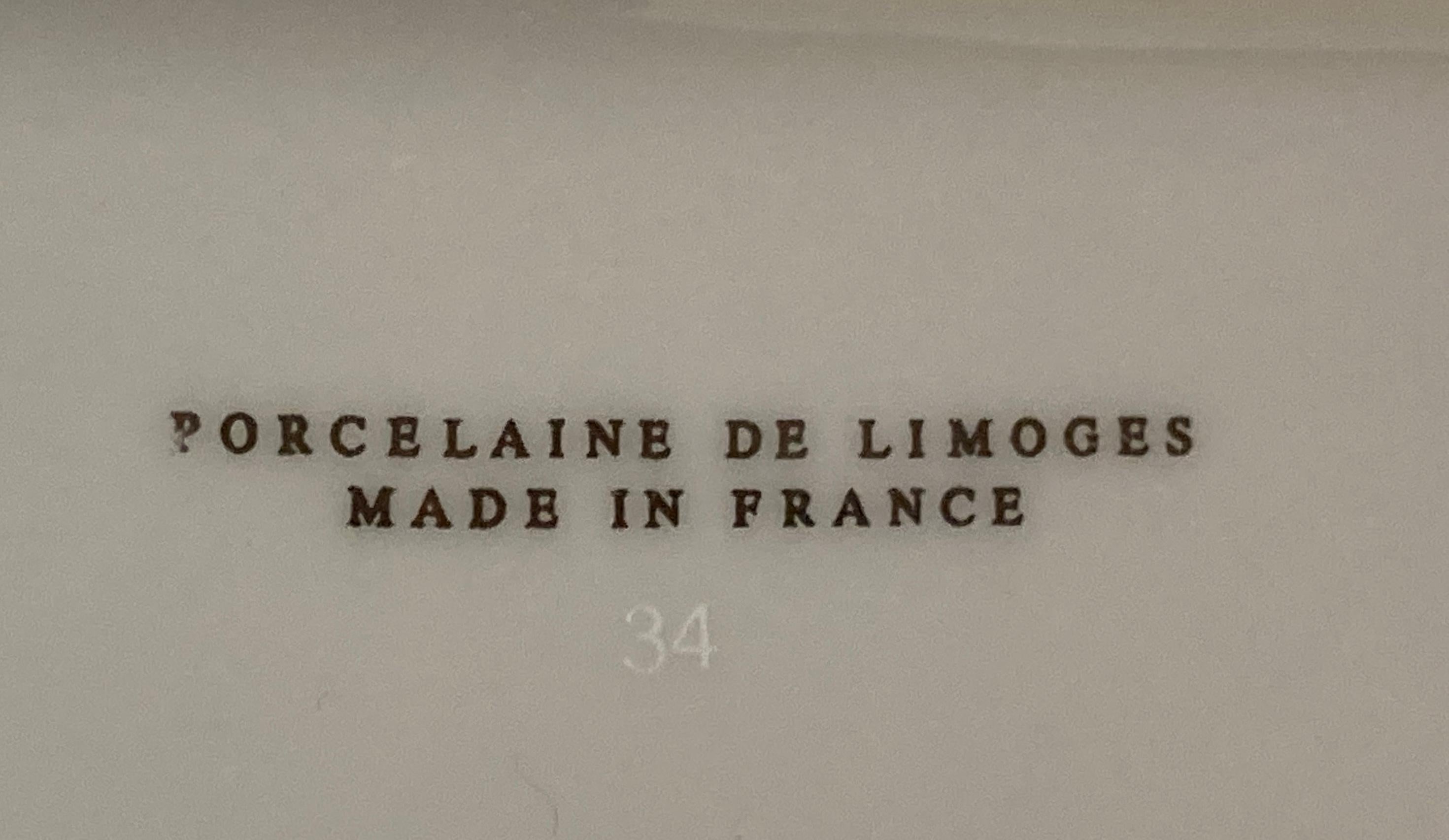S.T. Dupont Paris Porzellan De Limoges Frankreich Zigarren-Aschenbecher Aschenbecher Catchall Decor im Angebot 12