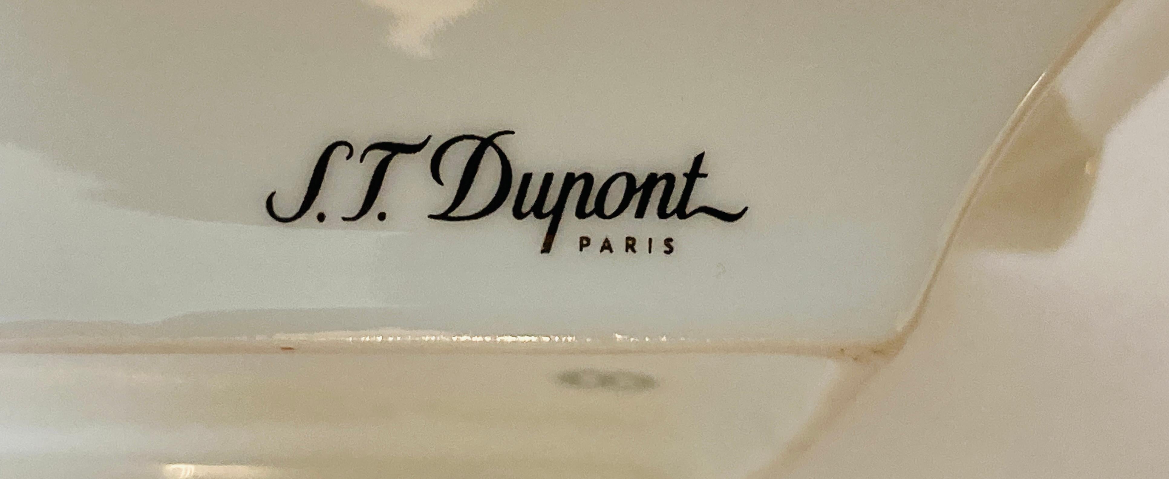 S.T. Dupont Paris Porzellan De Limoges Frankreich Zigarren-Aschenbecher Aschenbecher Catchall Decor im Angebot 13