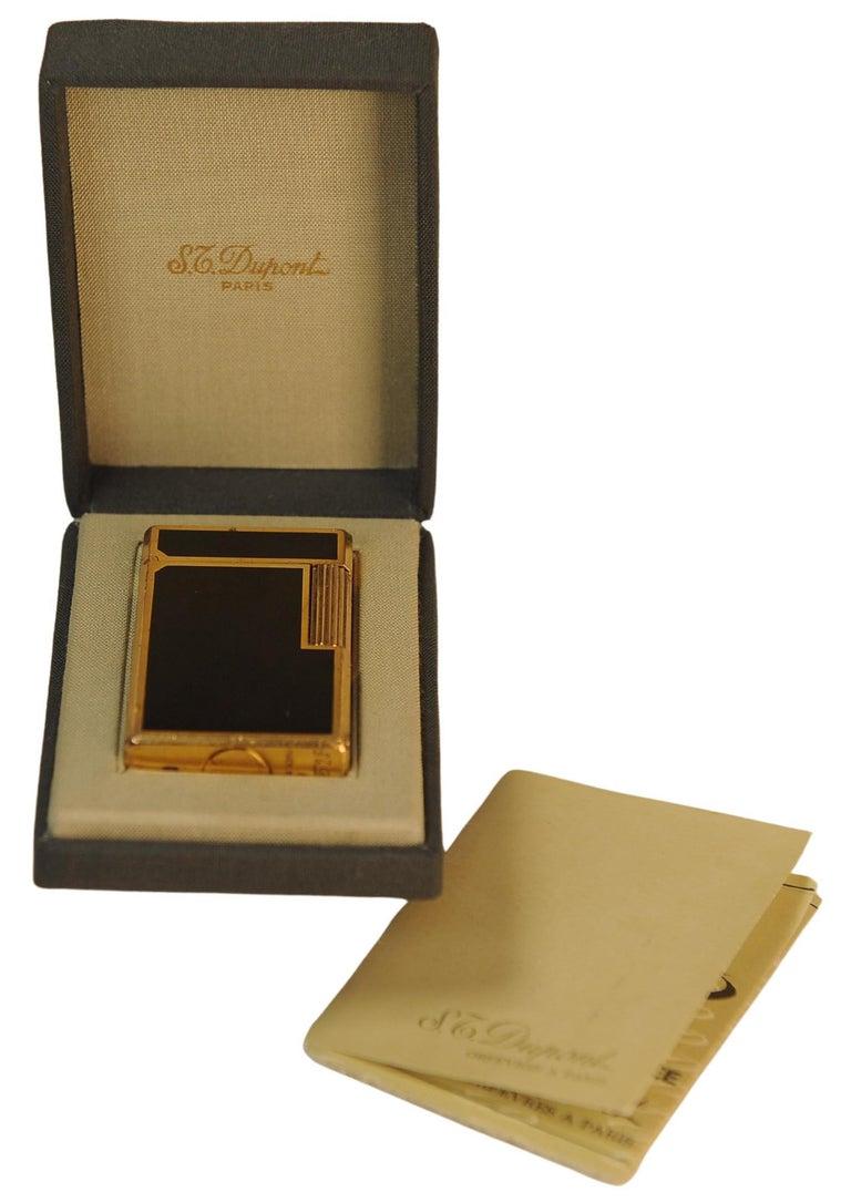S.T Dupont Rare Gold Plated Ligne 1 Large Cigarette Lighter For Sale at  1stDibs