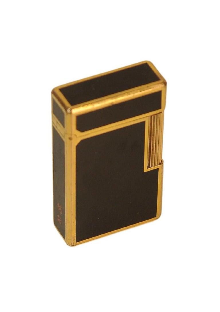 S.T Dupont Rare Gold Plated Ligne 1 Large Cigarette Lighter For Sale at  1stDibs