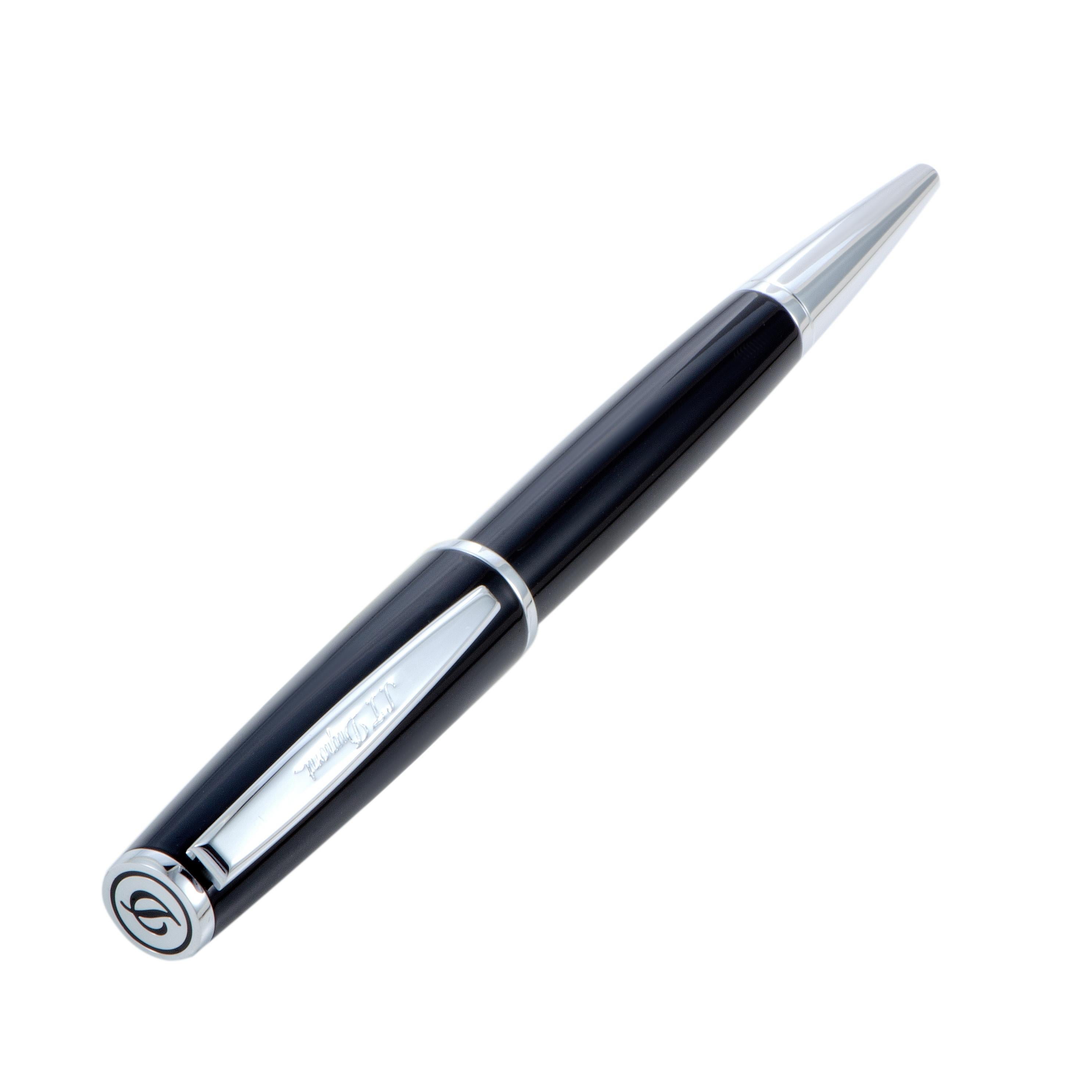 An epitome of ever-appealing classic elegance, this stylish pen is presented by S.T. Dupont and is a perfect accessory for a discerning gentleman who appreciates the subtle beauty of understated design and décor. The pen is accented with a luxe