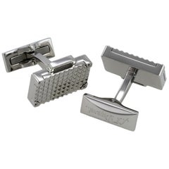 S.T. Dupont Valisette Polished Stainless Steel and Palladium Cufflinks 005761