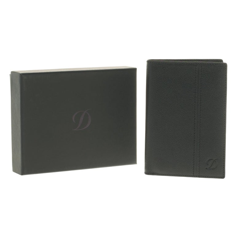 S.T. Portefeuille/porte-cartes DUPONT en cuir noir En vente sur 1stDibs