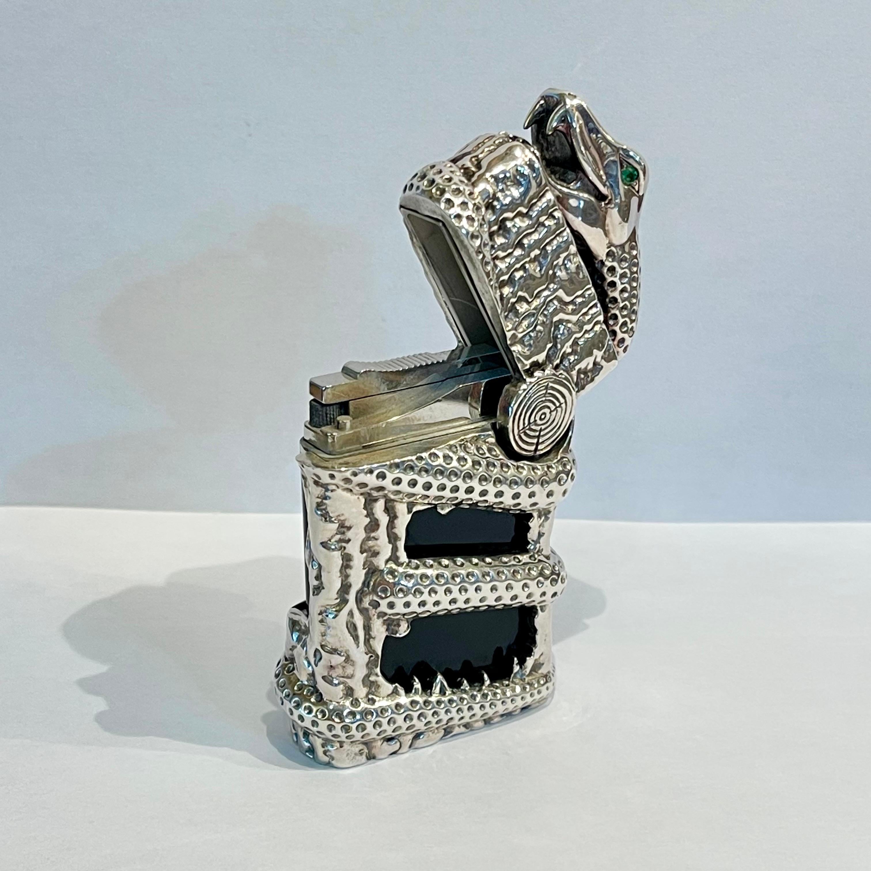 S.T. Dupont X Tournaire Limited Edition Snake Lighter (72/88), France, 2013 For Sale 3