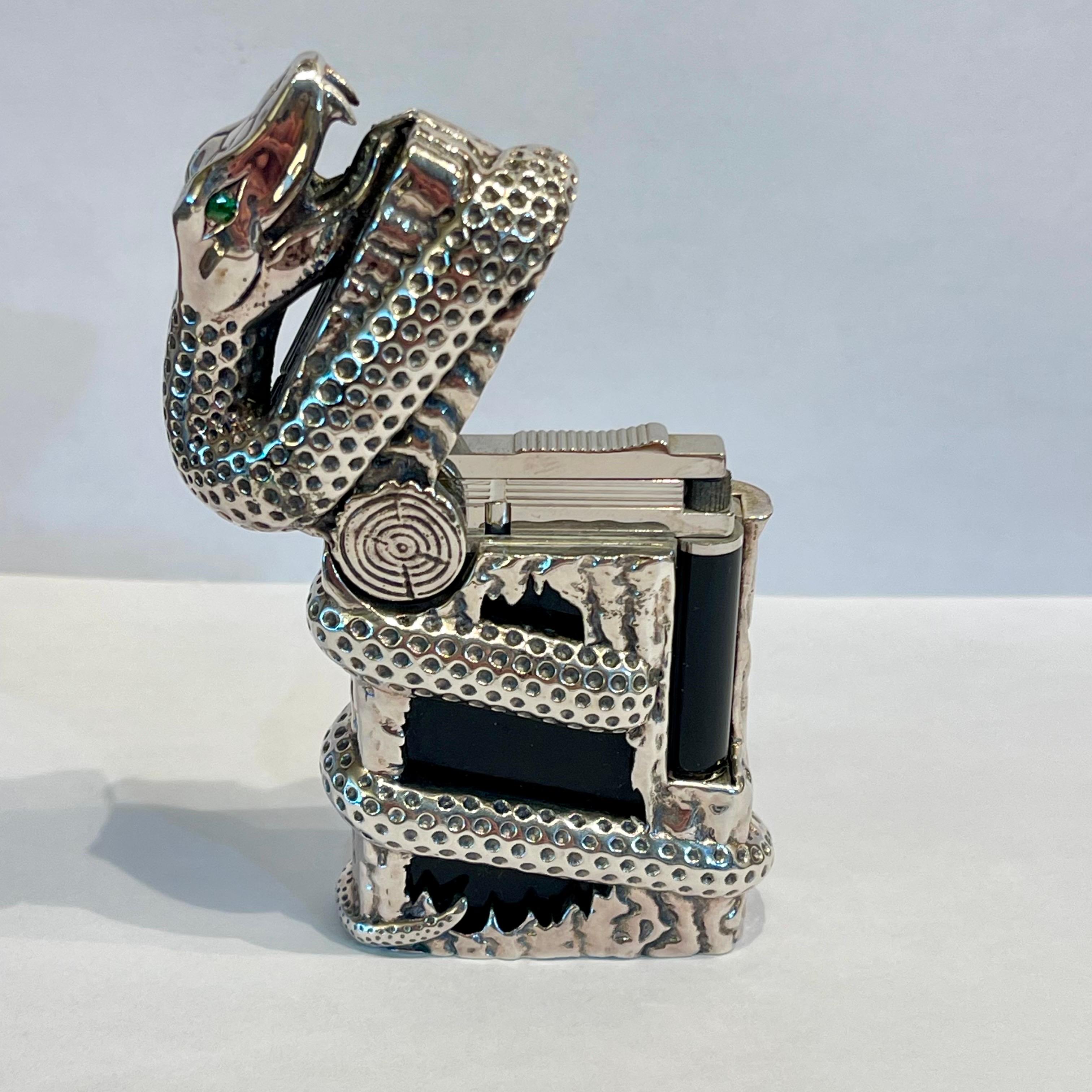 French S.T. Dupont X Tournaire Limited Edition Snake Lighter (72/88), France, 2013 For Sale