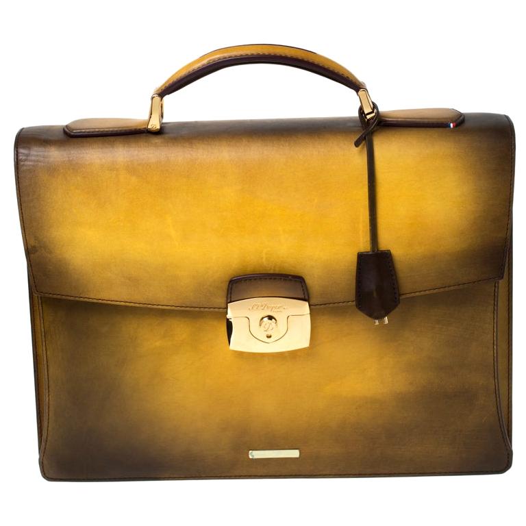 S.T. Dupont Yellow/Black Ombre Leather Atelier Document Holder