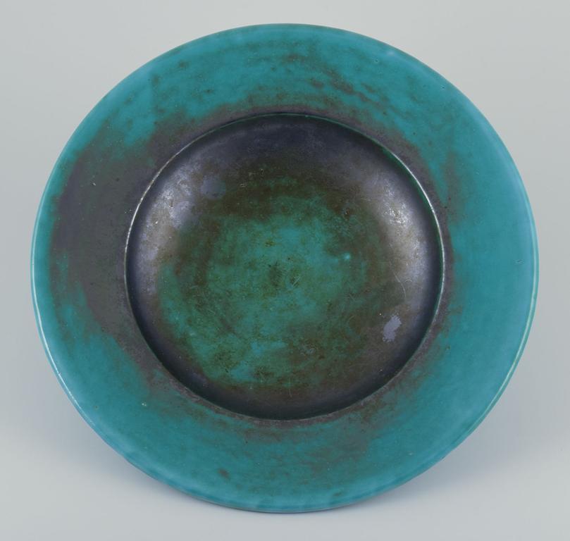 Scandinave moderne St Erik ceramics Upsala, Suède. Grand bol en grès émaillé. Vers les années 1940 en vente