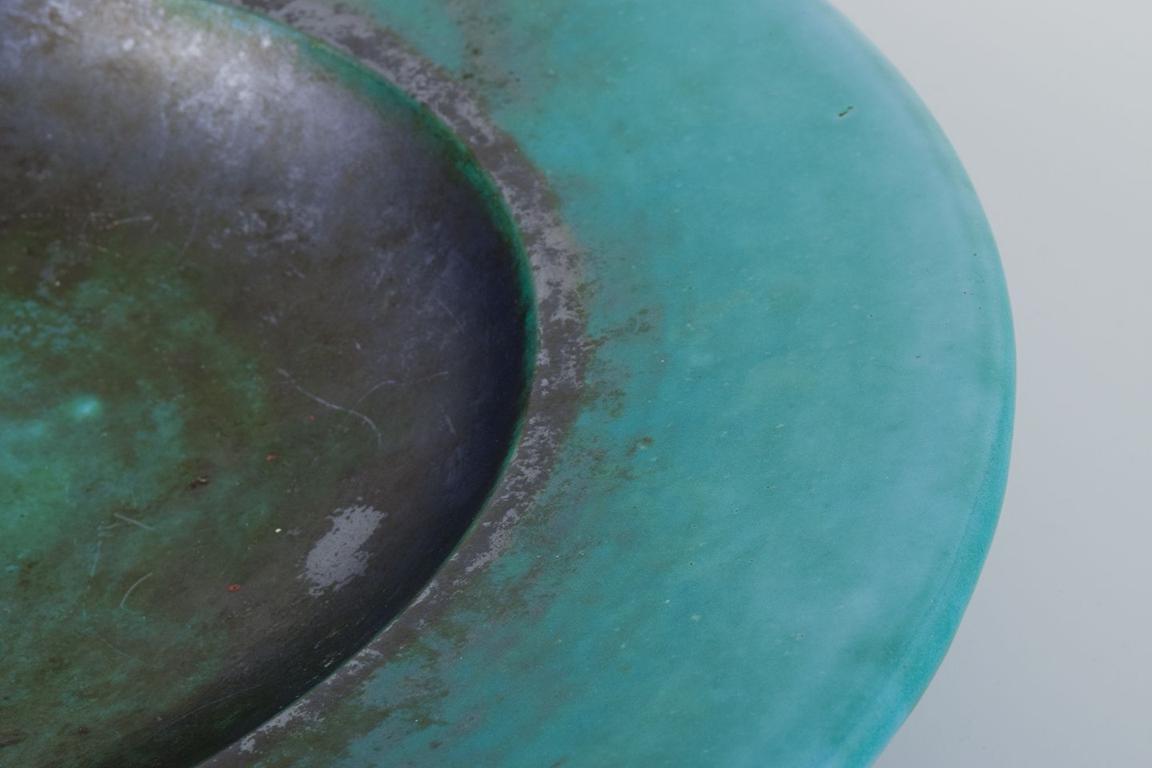 Suédois St Erik ceramics Upsala, Suède. Grand bol en grès émaillé. Vers les années 1940 en vente