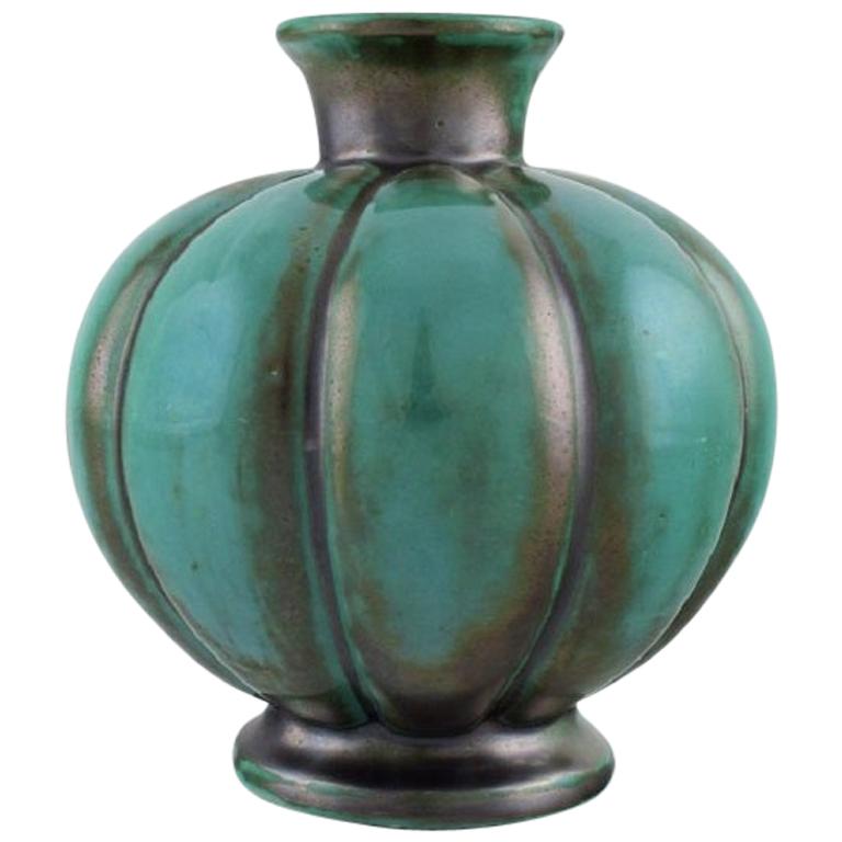 St. Erik, Uppsala. Art Deco Vase in Glazed Ceramics, 1920s