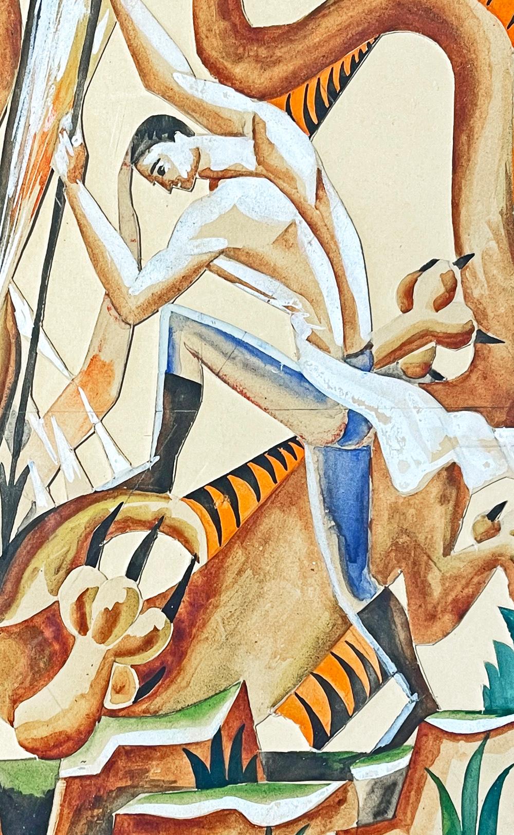 Esta pintura de Manne Östlund, una de las representaciones más fantasiosas y dramáticas de la historia de San Jorge y el Dragón que jamás hayamos visto, muestra a un San Jorge moderno y sin camisa matando a un dragón naranja y negro que parece tan
