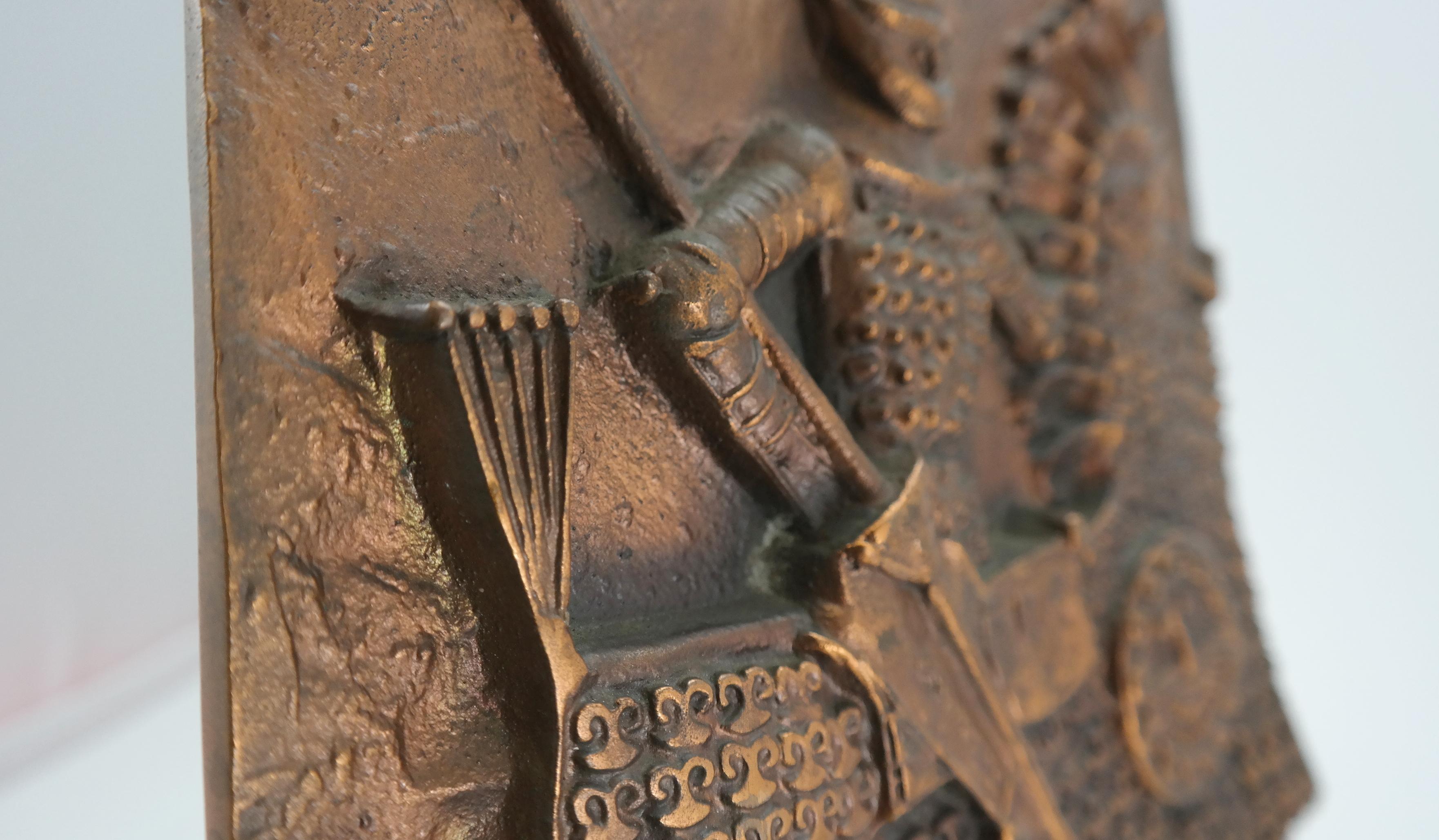 Cuivre Relief en cuivre de St George par Otto Kopcsanyi:: 1970