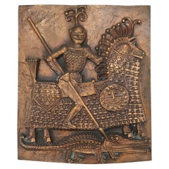 St George Copper Relief by Otto Kopcsanyi, 1970s