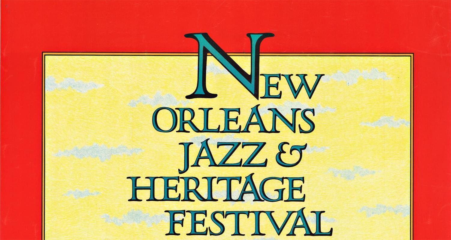 Vintage-Poster, New Orleans Jazz & Heritage Festival, Vintage – Print von St. Germain