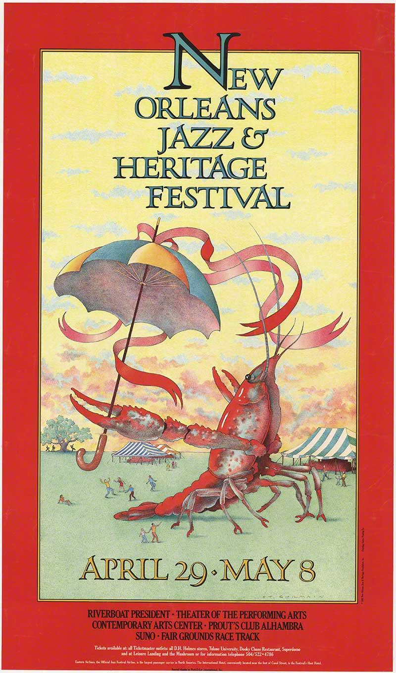 Original New Orleans Jazz & Heritage Festival vintage poster