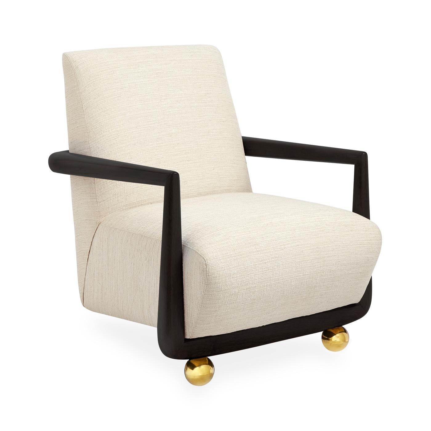 Warm modernism. Beautiful from every angle, the St. Germain club chair features a dash of Japanese rigor, a hint of Scandinavian Modernism, and a full dose of chic. A sinuous and simple wood frame, sanded and oiled to reveal its natural beauty,