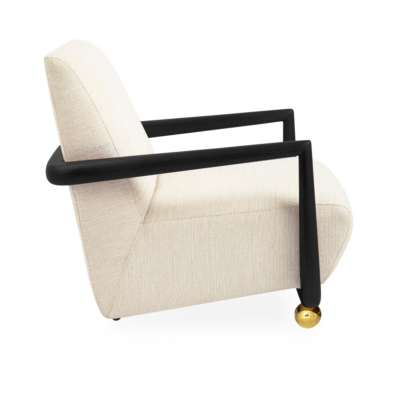 American St. Germain Linen Club Chair