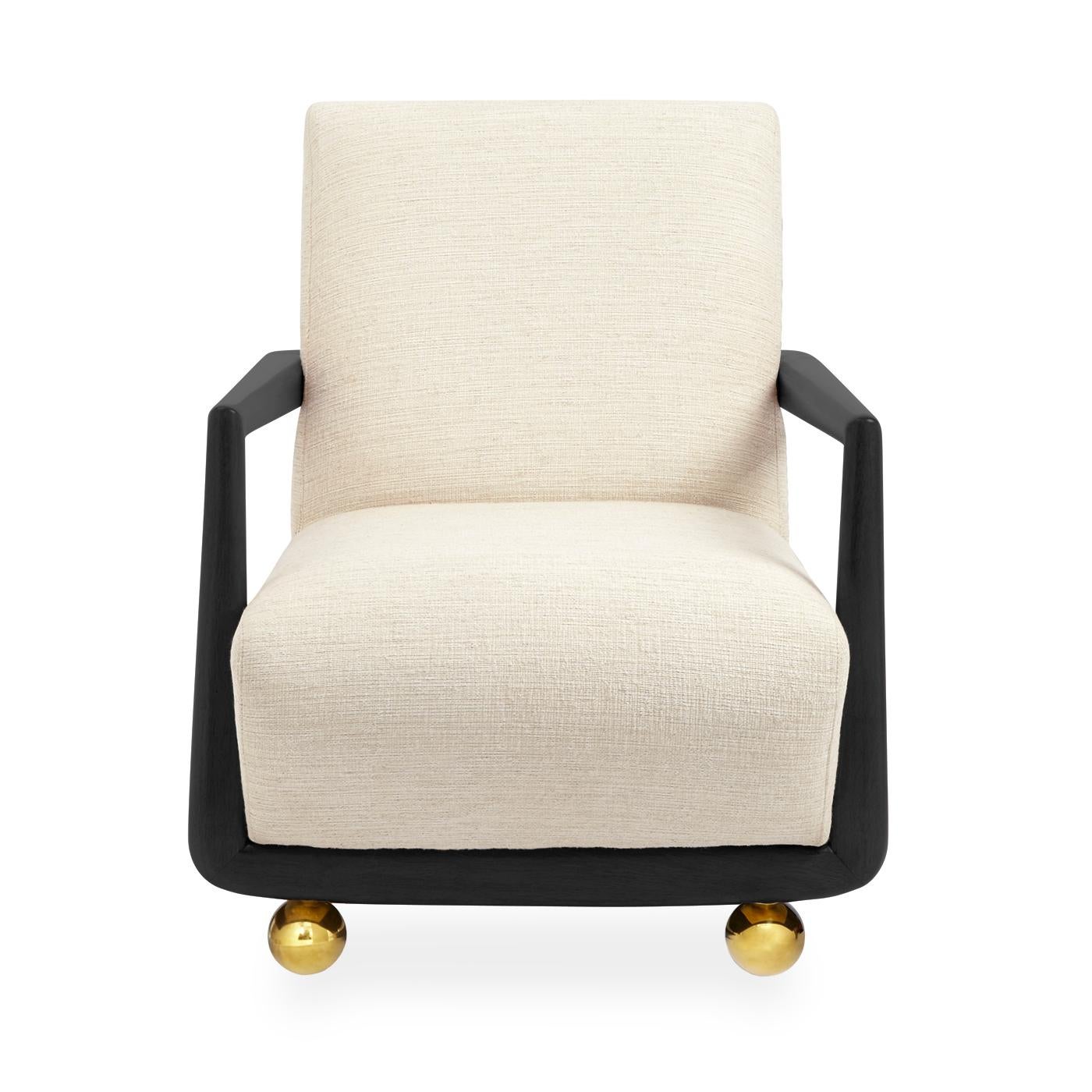 Polished St. Germain Linen Club Chair