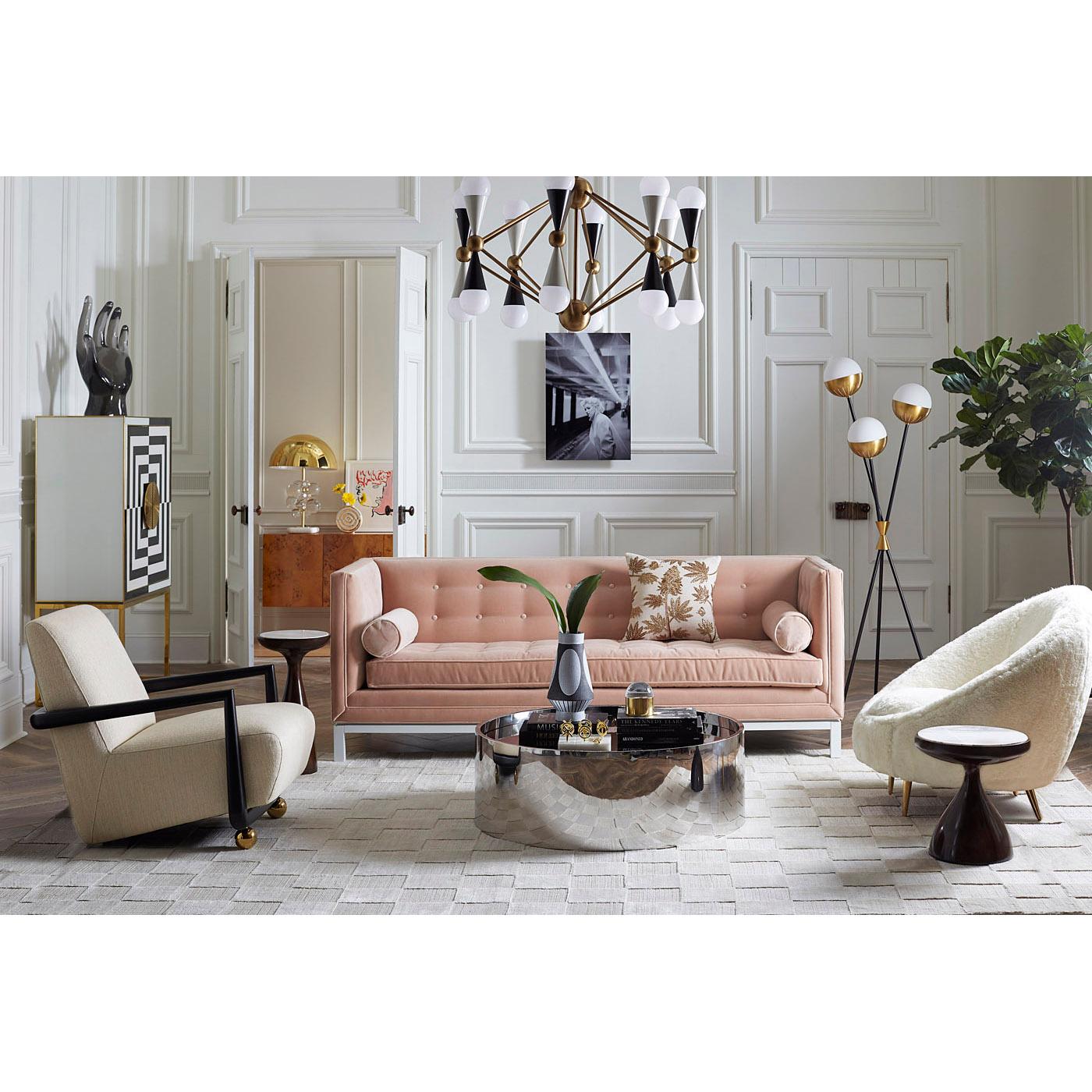 Contemporary St. Germain Linen Club Chair