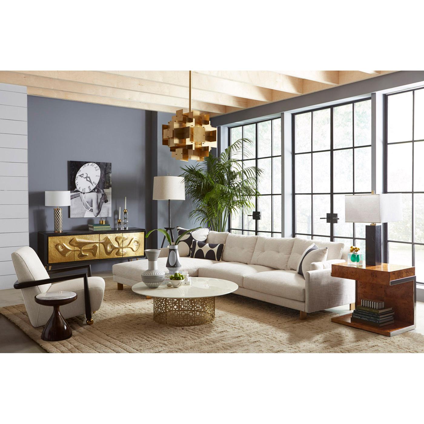 St. Germain Linen Club Chair 1