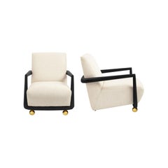 Fauteuil club en lin St. Germain