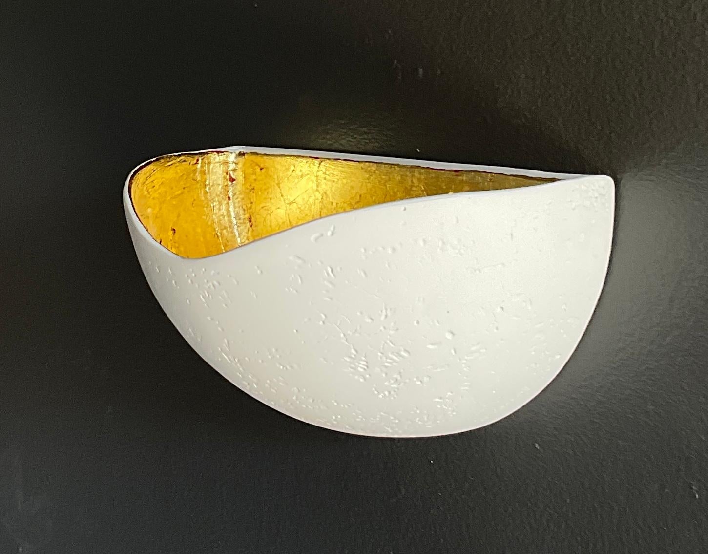 Modern St Germain Sconce,  Gold Leaf, by Bourgeois Boheme Atelier For Sale