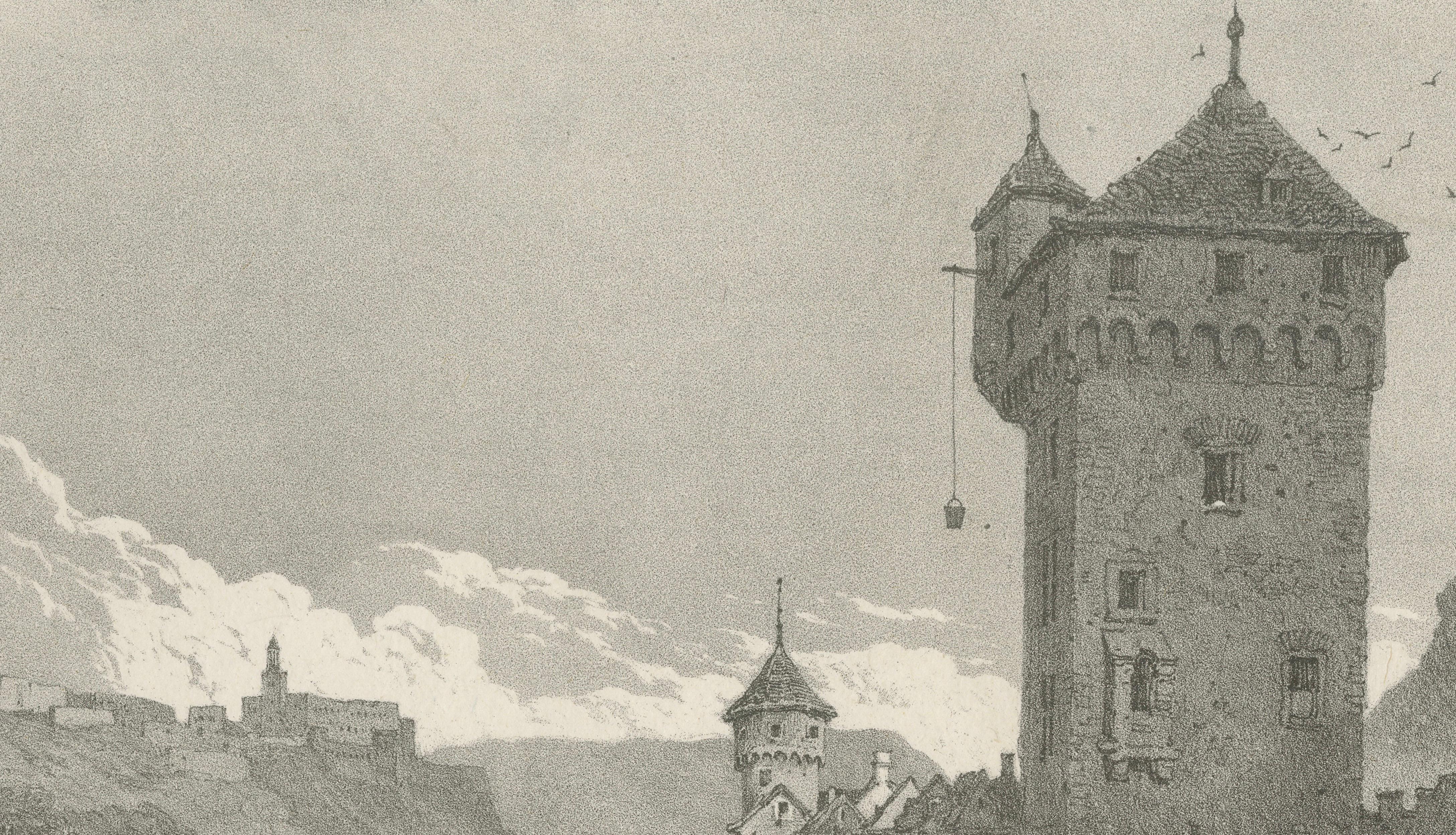St Goar & Rheinfels Rhine View, Romantic Landscape Engraving, 1824