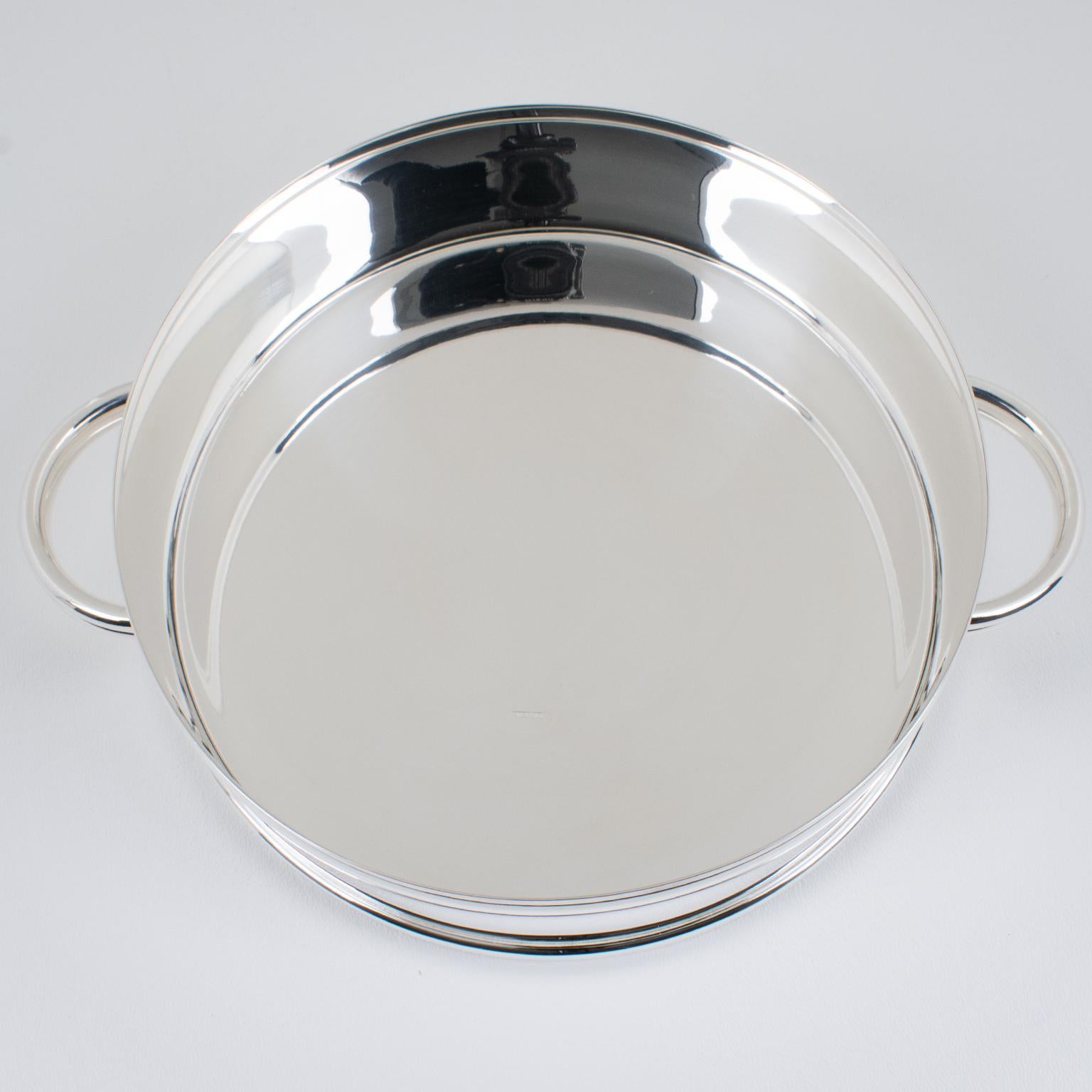 Moderne St Hilaire, Paris A Silver et Crystal Caviar Bowl Dish Server