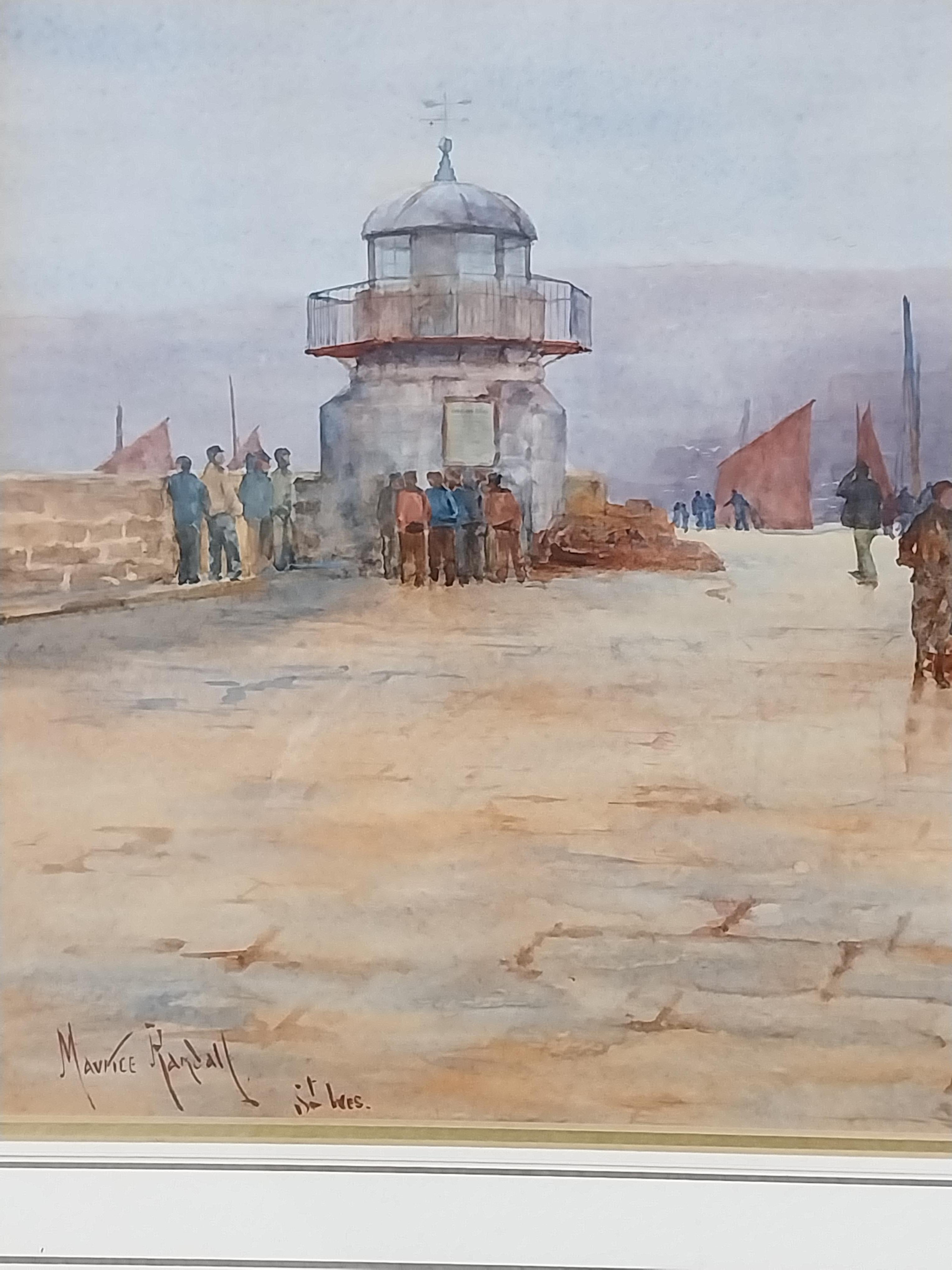 Pintura de St Ives Cornwall Cuadros acuarela Pintado a mano en venta