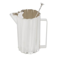 Pichet à cocktail en argent torsadé de style moderniste du Brésil St James
