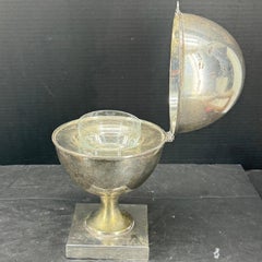 St. James Brazil Silver Plate Caviar Server with Glass Bowl