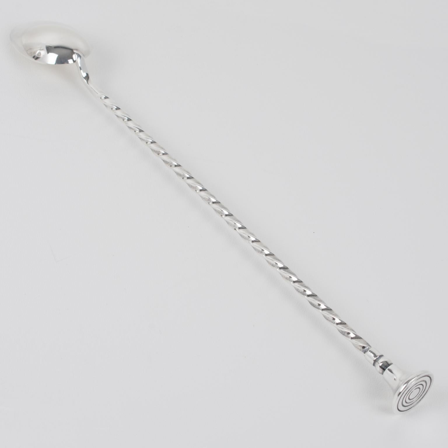 St James Brazil Silver Plate Martini Pitcher Cocktail Mixer Jug, circa 1980 For Sale 8