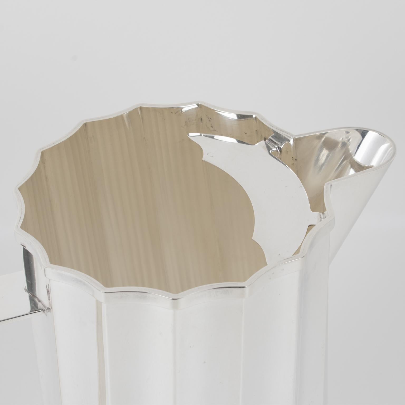St James Brazil Silver Plate Martini Pitcher Cocktail Mixer Jug, circa 1980 For Sale 2