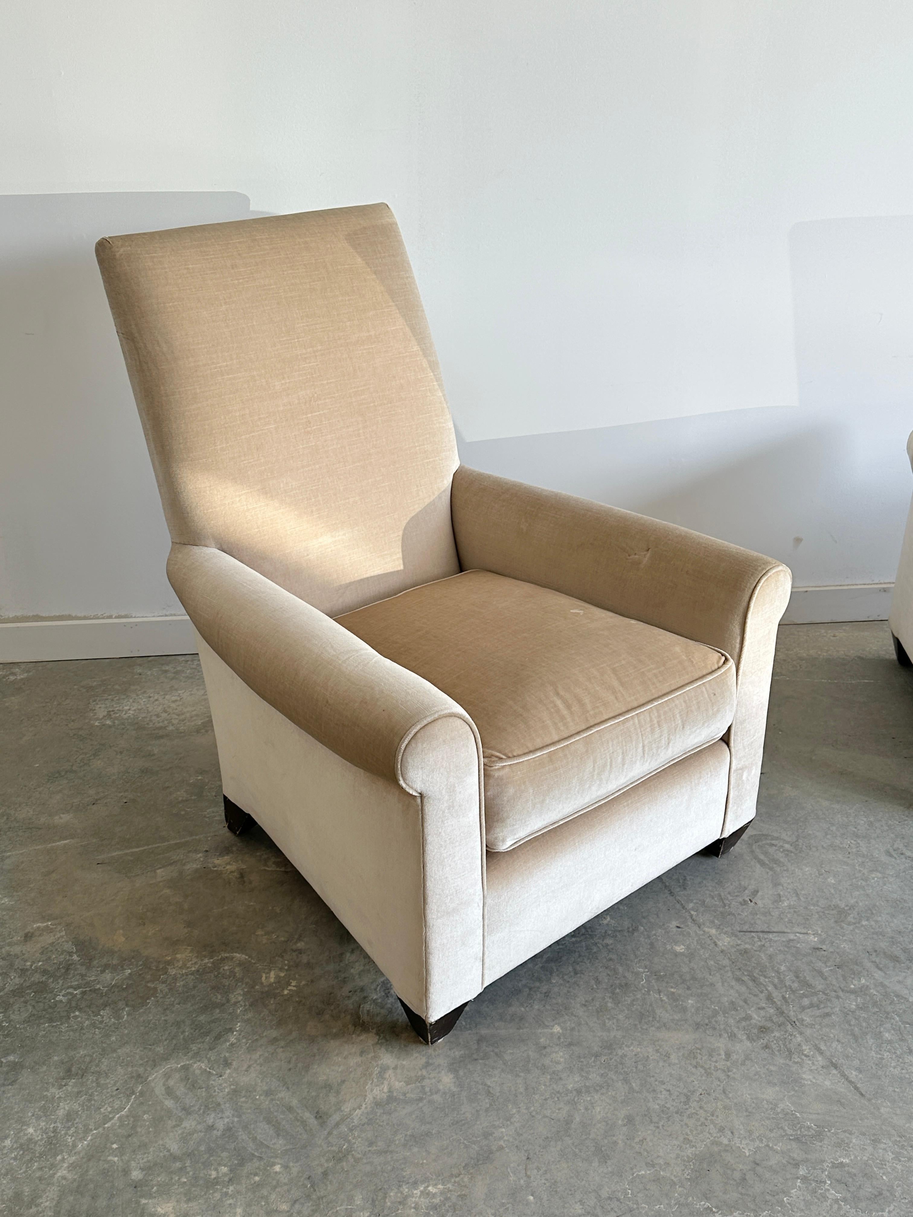 Modern St. James chair by Angelo Donghia for Donghia Inc For Sale