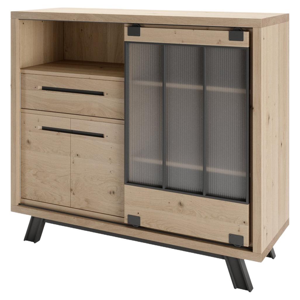 ST James Highboard 1 Sliding Door 2 Drawers 2 Doors and Niche For Sale at  1stDibs