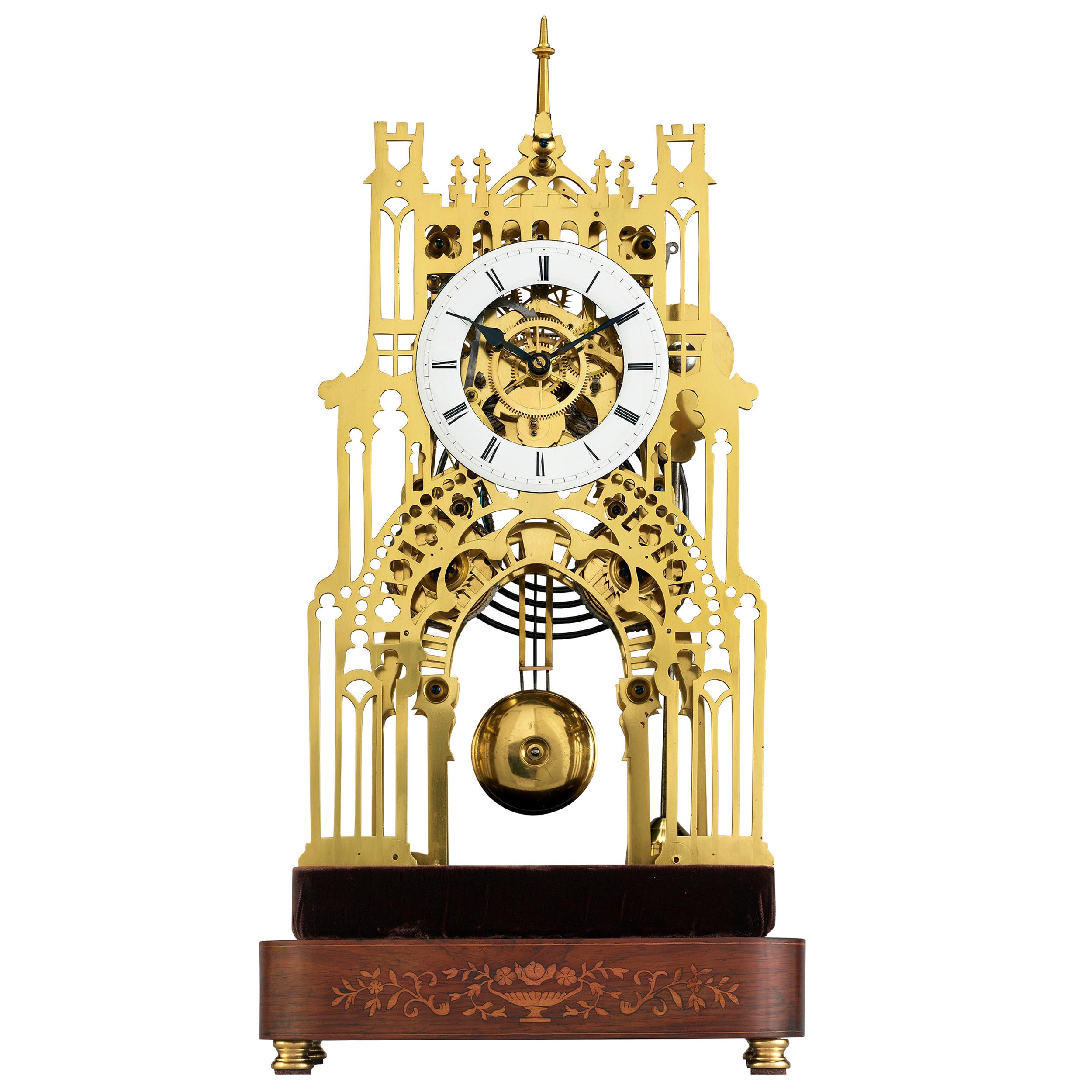 St. James Palace Skeleton Clock by Evans of Handsworth