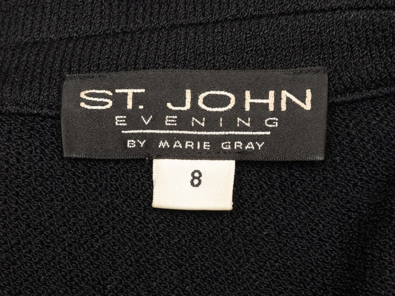 St. John Black Knit RhinestoneEmbellished Blazer For Sale at 1stDibs