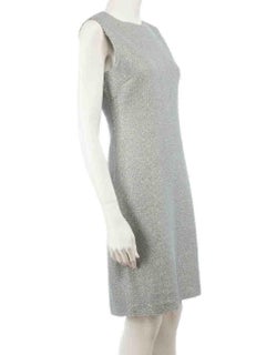 St. John Blue Metallic Knit Dress Size M
