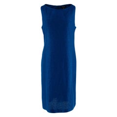 St John Blue Tweed Midi Dress - US size 10
